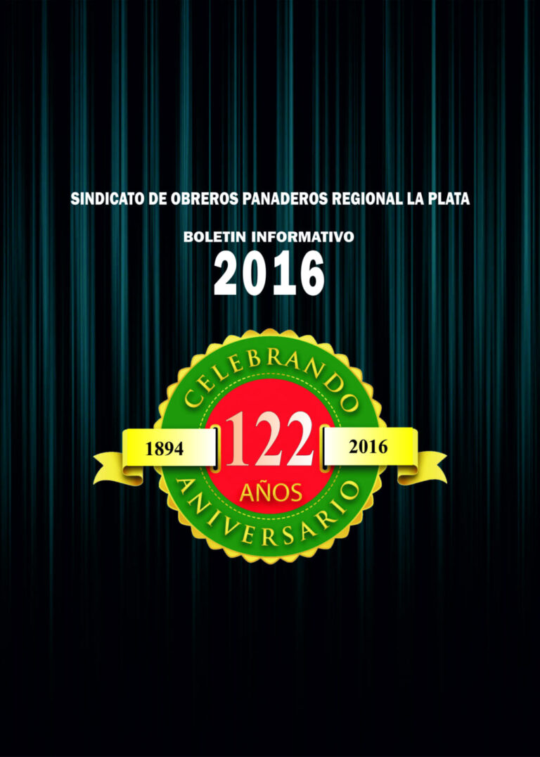 Anuario del Sindicato de Obreros Panaderos de la Plata 2016