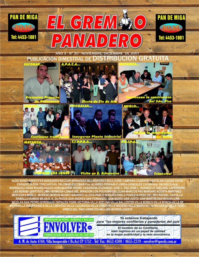 El Gremio Panadero N° 20 (Noviembre 2007)